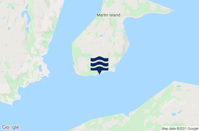 Mappa delle maree di Martin Island, Canada