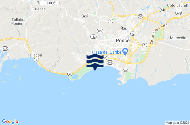 Mappa delle maree di Marueño Barrio, Puerto Rico