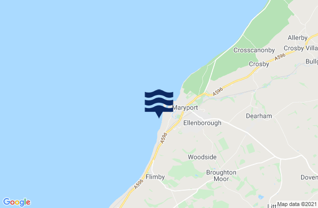 Mappa delle maree di Maryport Beach, United Kingdom