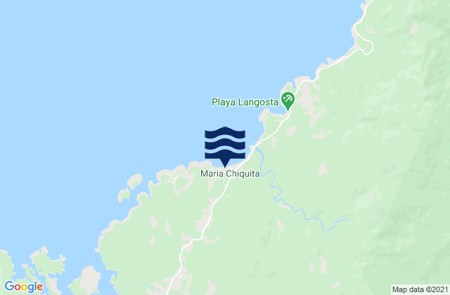 Mappa delle maree di María Chiquita, Panama