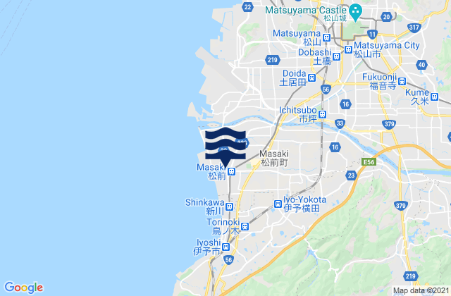 Mappa delle maree di Masaki-chō, Japan