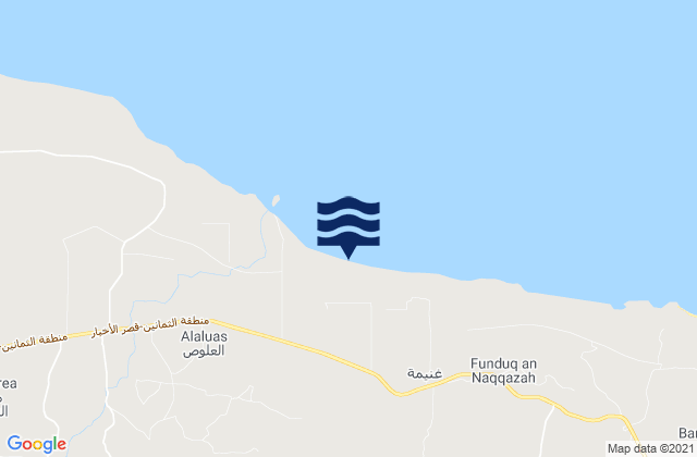 Mappa delle maree di Masallātah, Libya