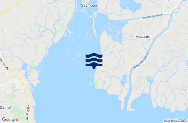 Mappa delle maree di Masantol, Philippines