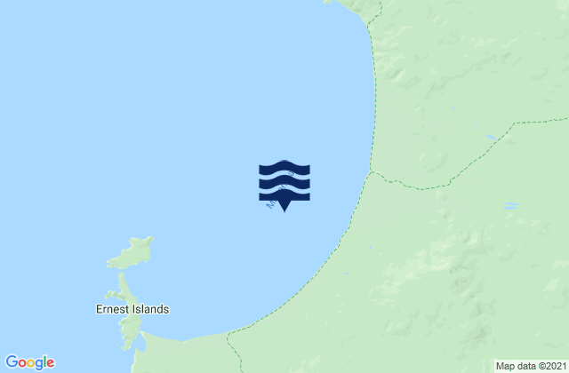 Mappa delle maree di Mason Bay, New Zealand