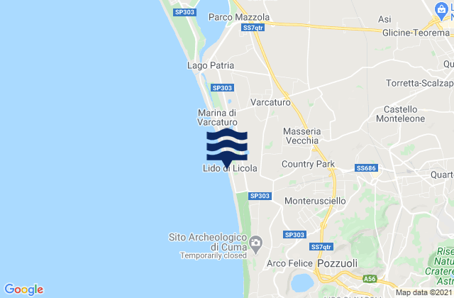 Mappa delle maree di Masseria Vecchia Ovest, Italy