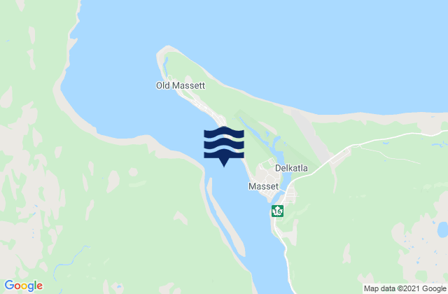 Mappa delle maree di Masset Harbor 5 miles Inside, Canada