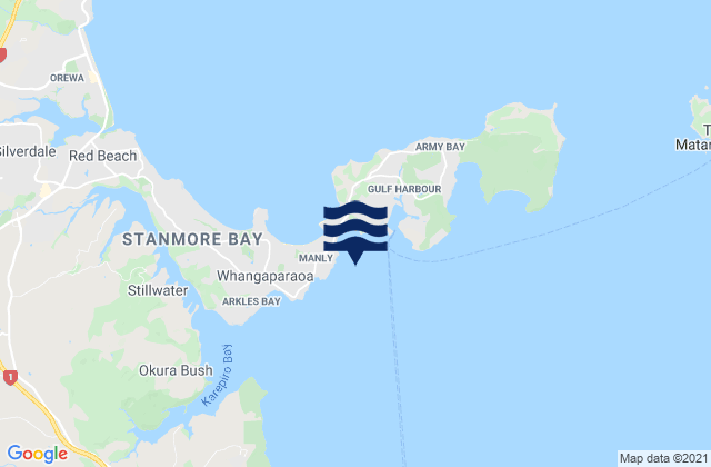 Mappa delle maree di Matakaita Bay, New Zealand