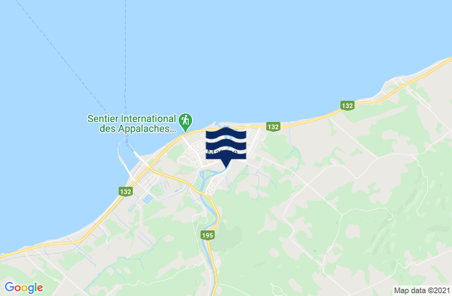 Mappa delle maree di Matane, Canada
