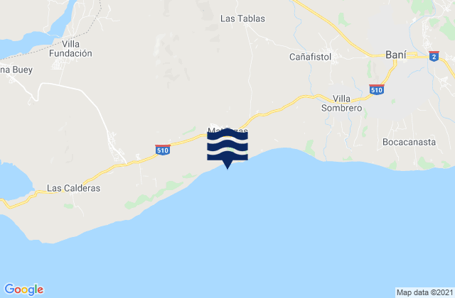 Mappa delle maree di Matanzas, Dominican Republic