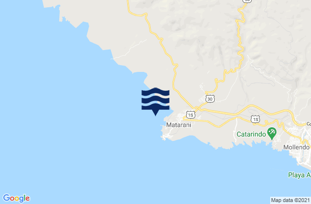 Mappa delle maree di Matarani, Peru