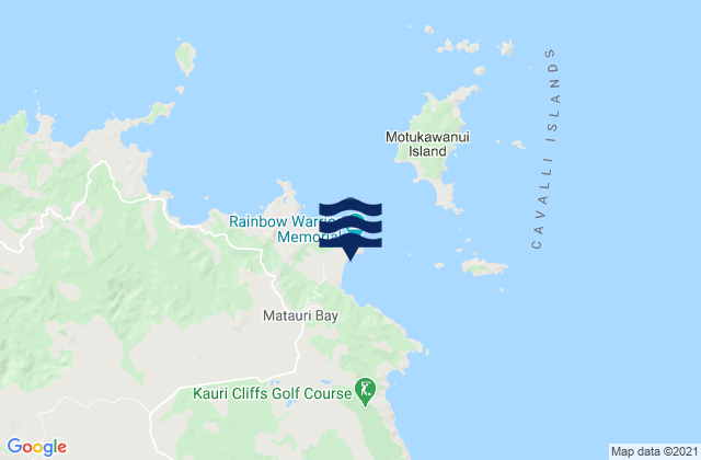 Mappa delle maree di Matauri Bay, New Zealand