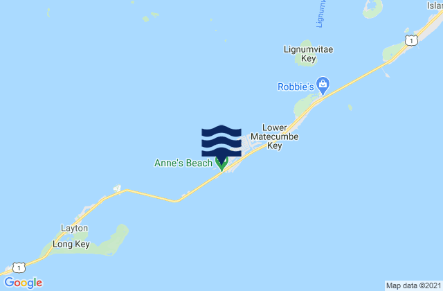 Mappa delle maree di Matecumbe Harbor (Lower Matecumbe Key Florida Bay), United States
