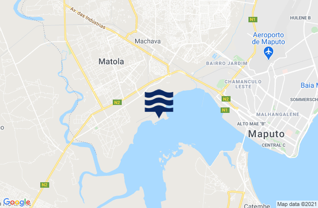 Mappa delle maree di Matola, Mozambique