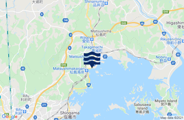 Mappa delle maree di Matsushima, Japan