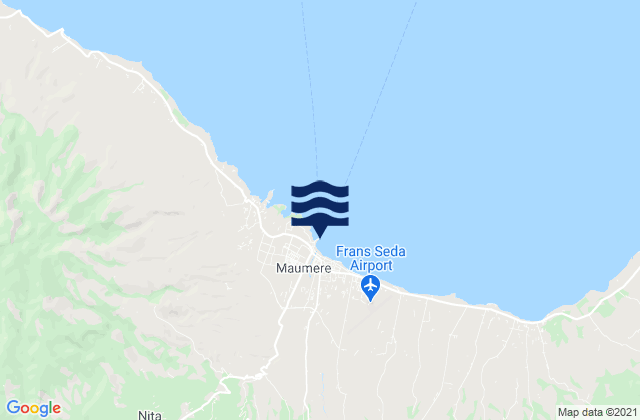 Mappa delle maree di Maumere, Indonesia