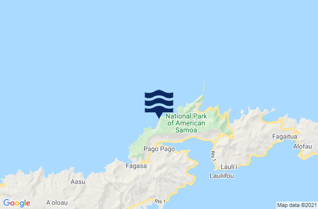 Mappa delle maree di Mauputasi County, American Samoa