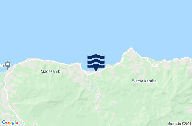 Mappa delle maree di Maurole, Indonesia