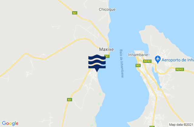 Mappa delle maree di Maxixe, Mozambique