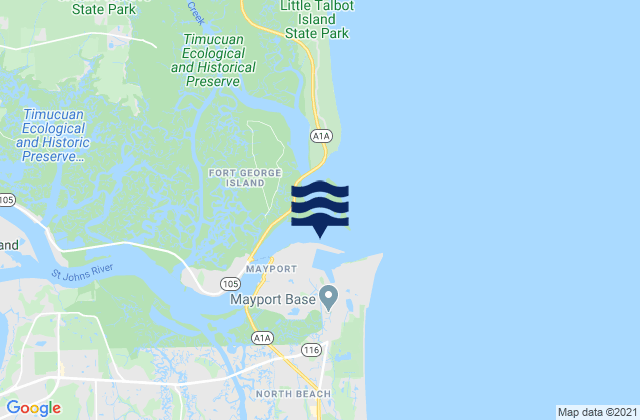 Mappa delle maree di Mayport Naval Sta. (St Johns River), United States