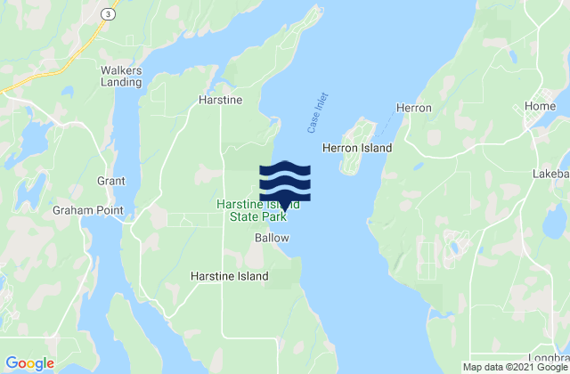 Mappa delle maree di Mc Micken Island Case Inlet, United States