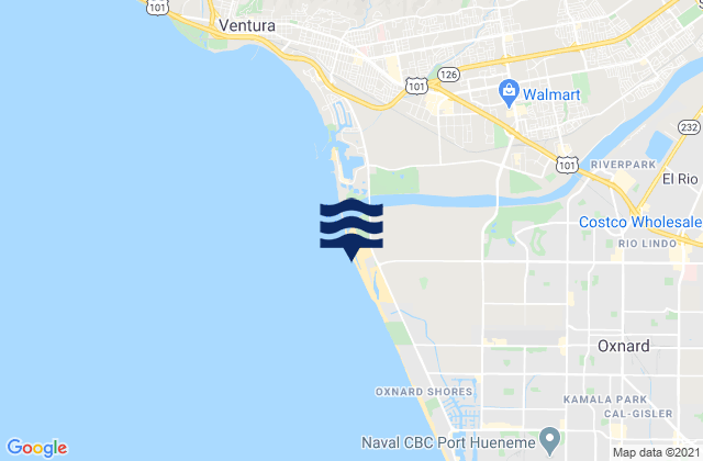 Mappa delle maree di McGrath State Beach, United States