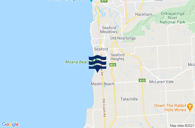 Mappa delle maree di McLaren Vale, Australia
