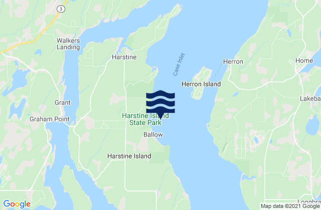 Mappa delle maree di McMicken Island Case Inlet, United States