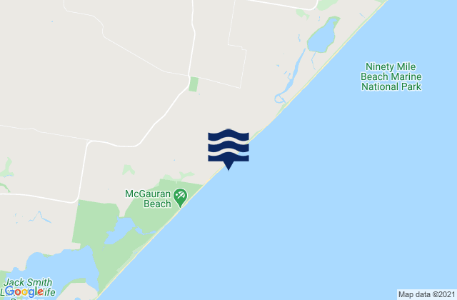 Mappa delle maree di Mcgauran Beach, Australia