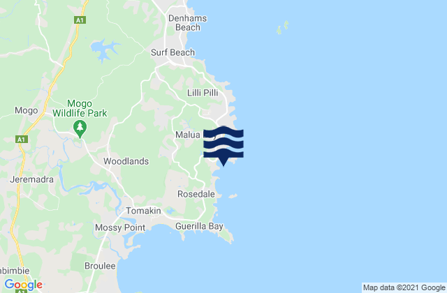 Mappa delle maree di Mckenzies Beach, Australia