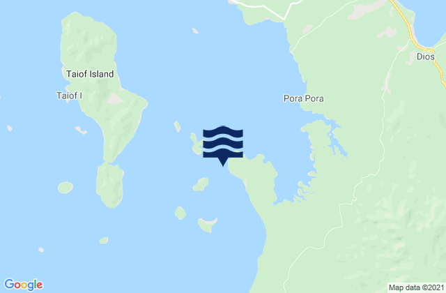 Mappa delle maree di Medina Inlet South, Papua New Guinea