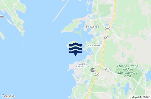 Mappa delle maree di Megansett Harbor, United States