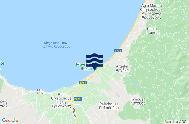 Mappa delle maree di Meládeia, Cyprus