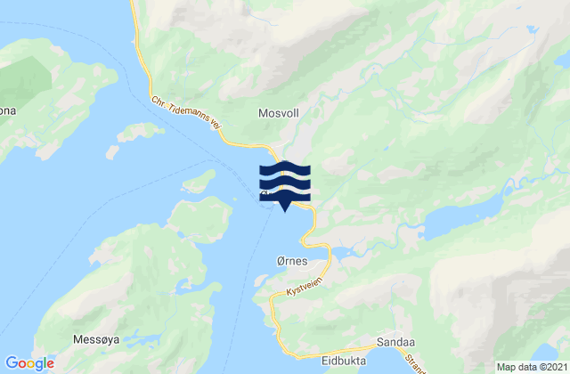 Mappa delle maree di Meløy, Norway