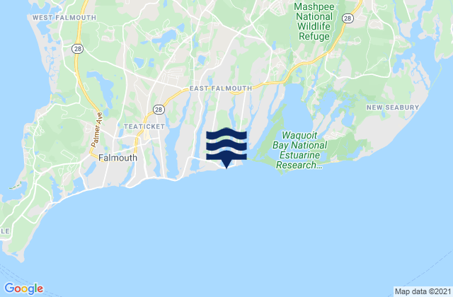 Mappa delle maree di Menauhant Beach, United States