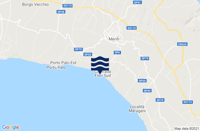 Mappa delle maree di Menfi, Italy