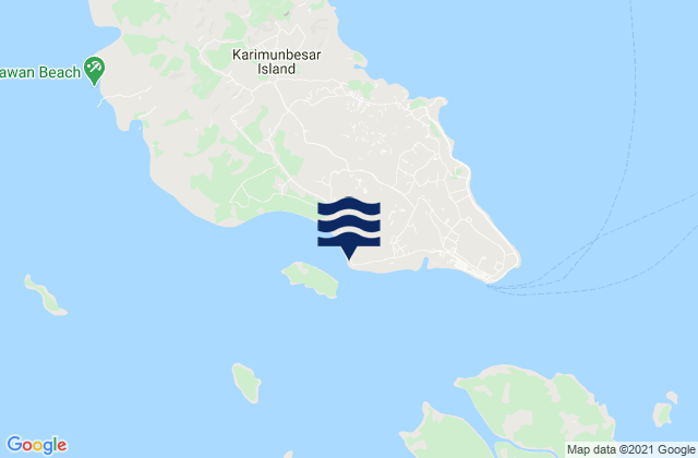 Mappa delle maree di Meral, Indonesia