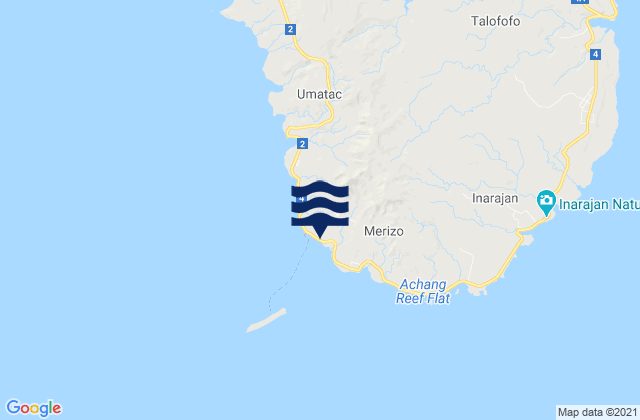 Mappa delle maree di Merizo Municipality, Guam