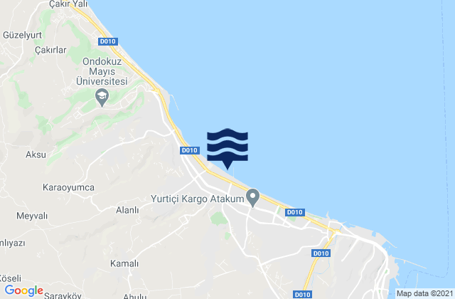 Mappa delle maree di Merkez, Turkey