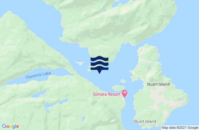 Mappa delle maree di Mermaid Bay, Canada