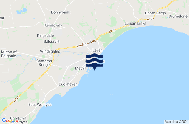 Mappa delle maree di Methil, United Kingdom