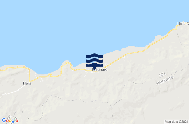 Mappa delle maree di Metinaro, Timor Leste