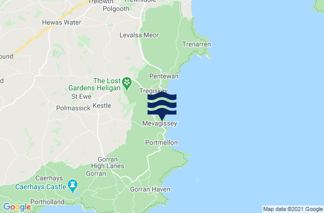 Mappa delle maree di Mevagissey Habour Beach, United Kingdom