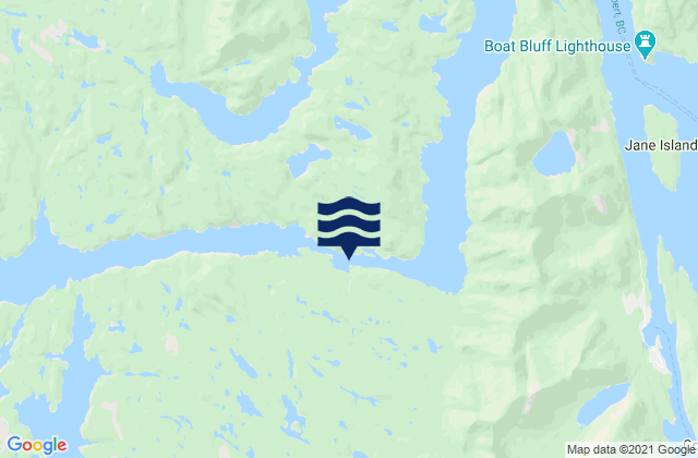 Mappa delle maree di Meyers Narrows, Canada