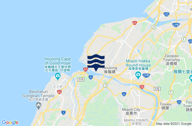 Mappa delle maree di Miaoli, Taiwan