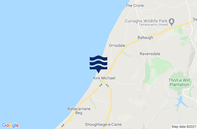 Mappa delle maree di Michael, Isle of Man