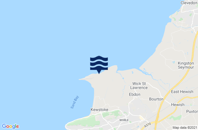 Mappa delle maree di Middle Hope Beach, United Kingdom
