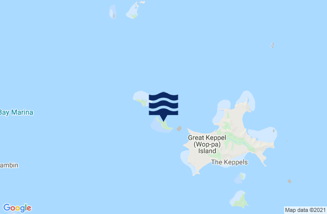 Mappa delle maree di Middle Island, Australia