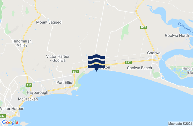 Mappa delle maree di Middleton Beach, Australia