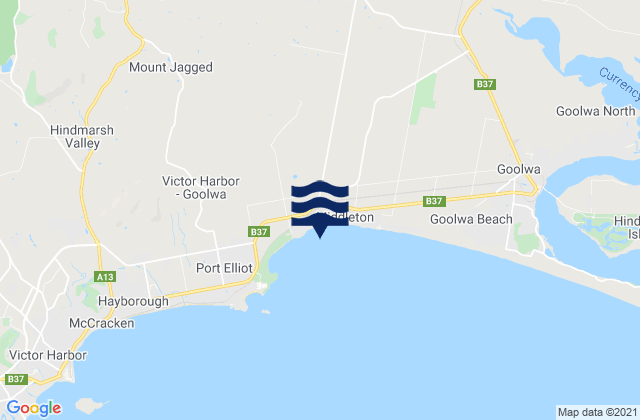 Mappa delle maree di Middleton Point, Australia