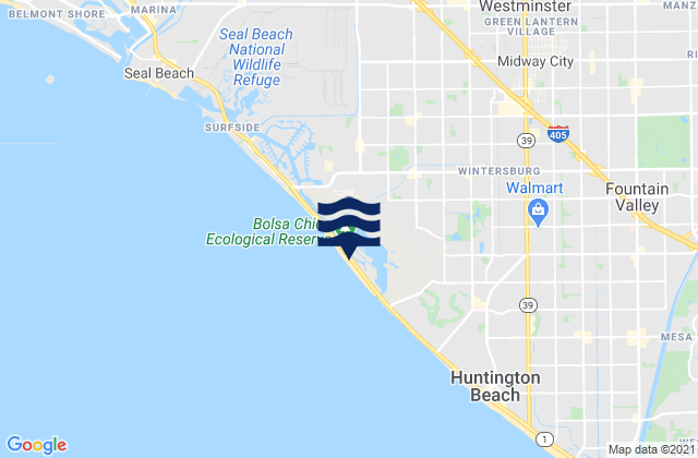 Mappa delle maree di Midway City, United States